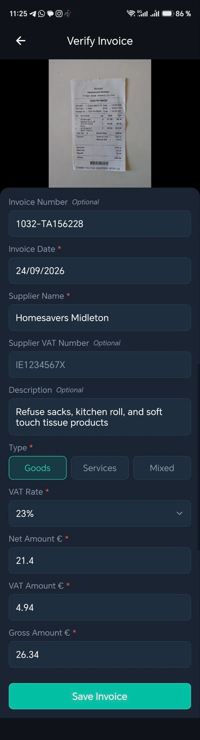 Invoice Scanner screenshot 3